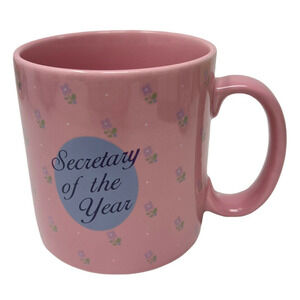 Secretary of the Year Ceramic Coffee Mug Tea Cup Gift Pink NEW 11 oz